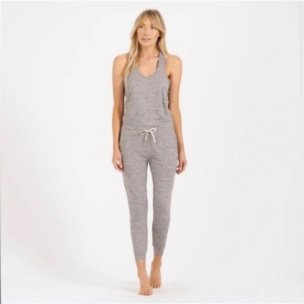 Vuori Heather Gray Sleeveless Jumpsuit